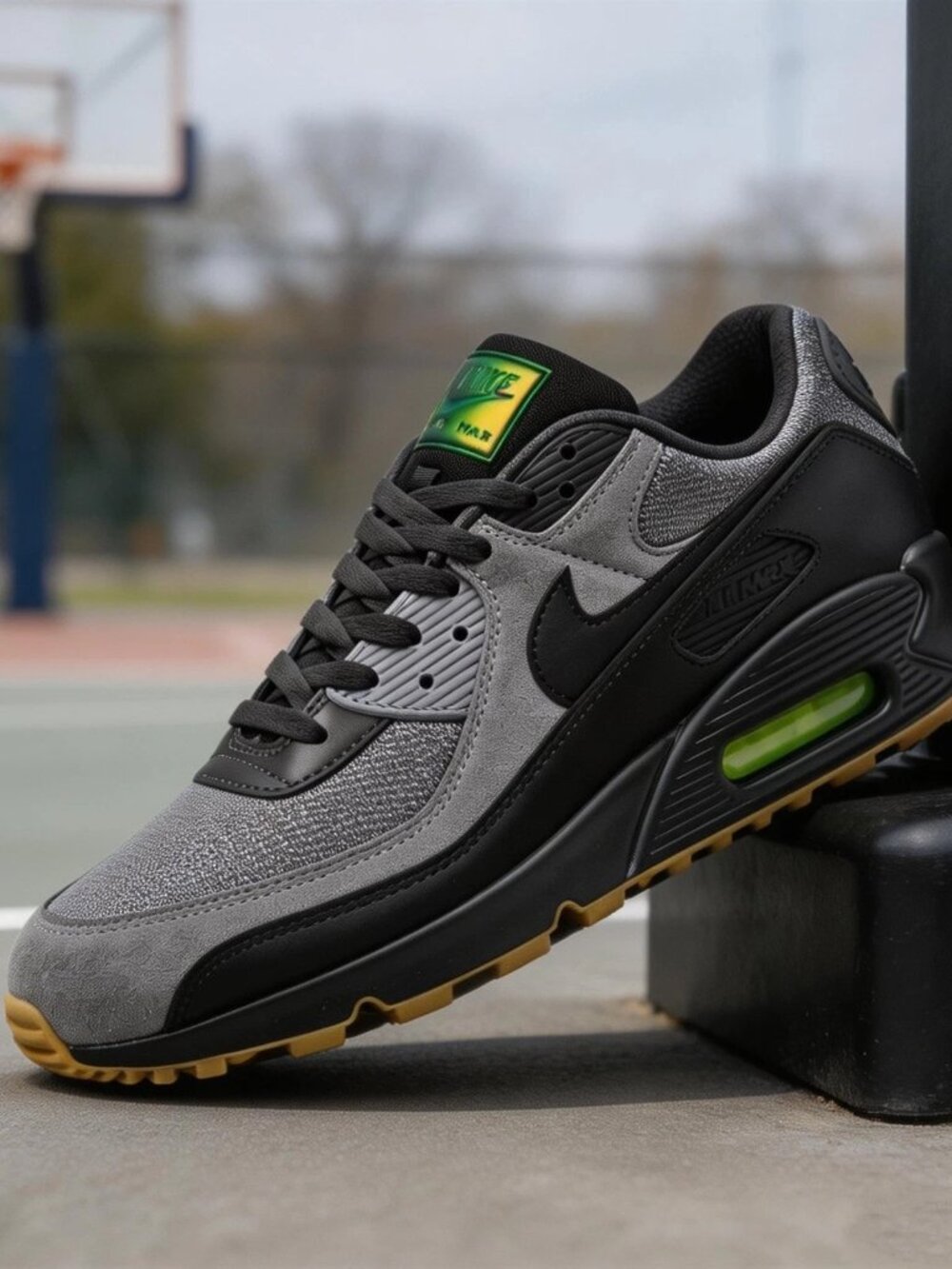 Men's Nike Air Max 90 Shoes - Smoke Grey Black Anthracite IQ0580-084